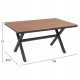 Τραπέζι ''TAWNEE'' από αλουμίνιο/ξύλο σε ανθρακί/φυσικό χρώμα 150x89,5x73