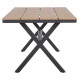 Τραπέζι ''TAWNEE'' από αλουμίνιο/ξύλο σε ανθρακί/φυσικό χρώμα 150x89,5x73