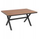 Τραπέζι ''TAWNEE'' από αλουμίνιο/ξύλο σε ανθρακί/φυσικό χρώμα 150x89,5x73