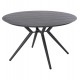 Τραπέζι στρογγυλό ''HIGER'' από αλουμίνιο σε ανθρακί χρώμα Φ126x73