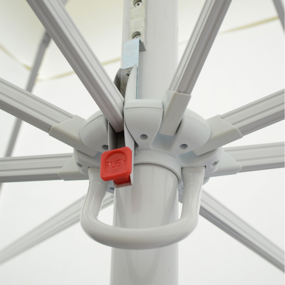 Ομπρέλα επαγγελματική "ALU" από αλουμίνιο/ύφασμα σε λευκό χρώμα 3.5Χ3.5