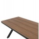 Τραπέζι ''TAWNEE'' από αλουμίνιο/ξύλο σε ανθρακί/φυσικό χρώμα 219,5x89,5x73