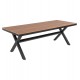 Τραπέζι ''TAWNEE'' από αλουμίνιο/ξύλο σε ανθρακί/φυσικό χρώμα 219,5x89,5x73
