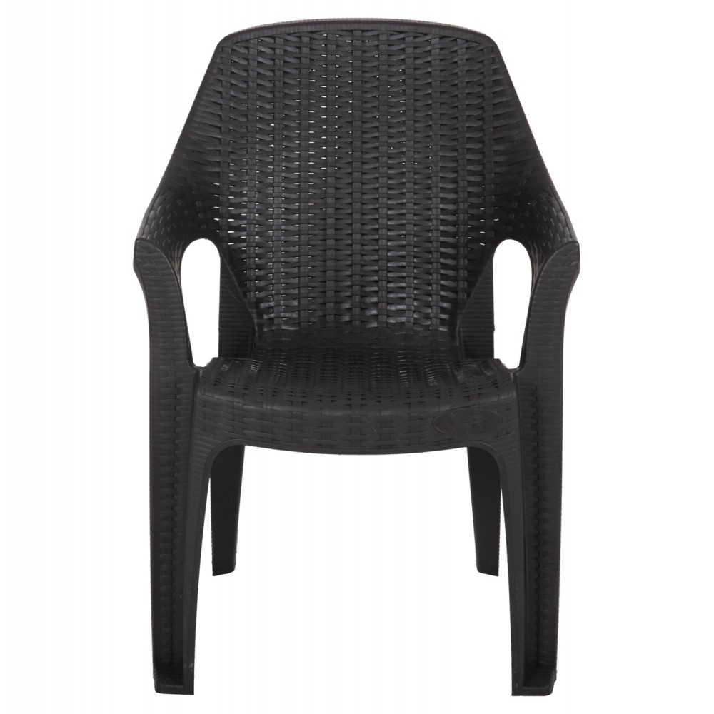 Πολυθρόνα "ABEL" εξωτερικού χώρου από PP σε χρώμα καφέ 61x60x85