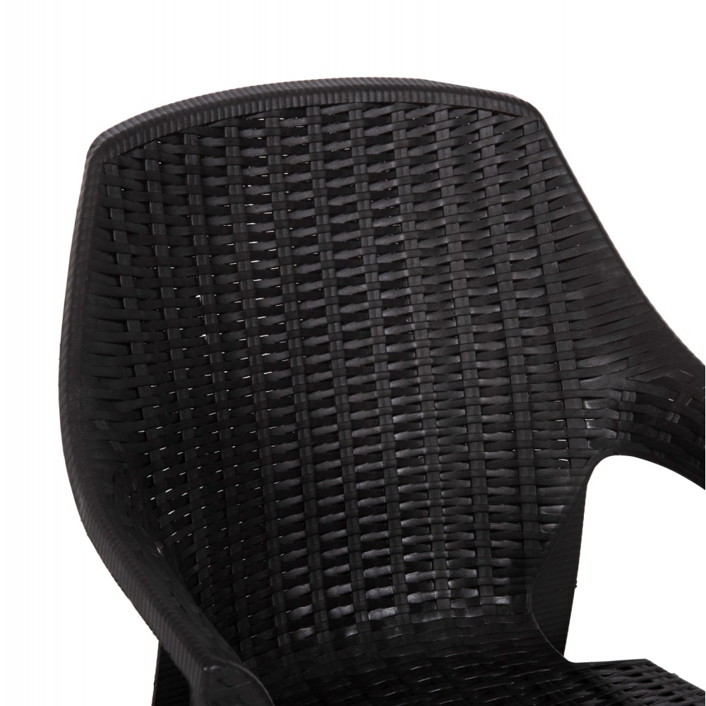 Πολυθρόνα "ABEL" εξωτερικού χώρου από PP σε χρώμα καφέ 61x60x85