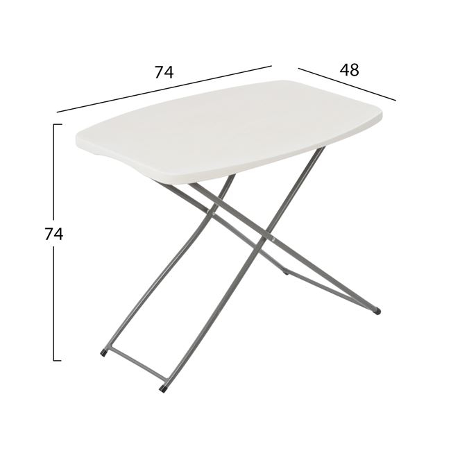 Τραπέζι "CATERING-ΣΥΝΕΔΡΙΟΥ" από PP/μέταλλο σε χρώμα λευκό 75x48x74