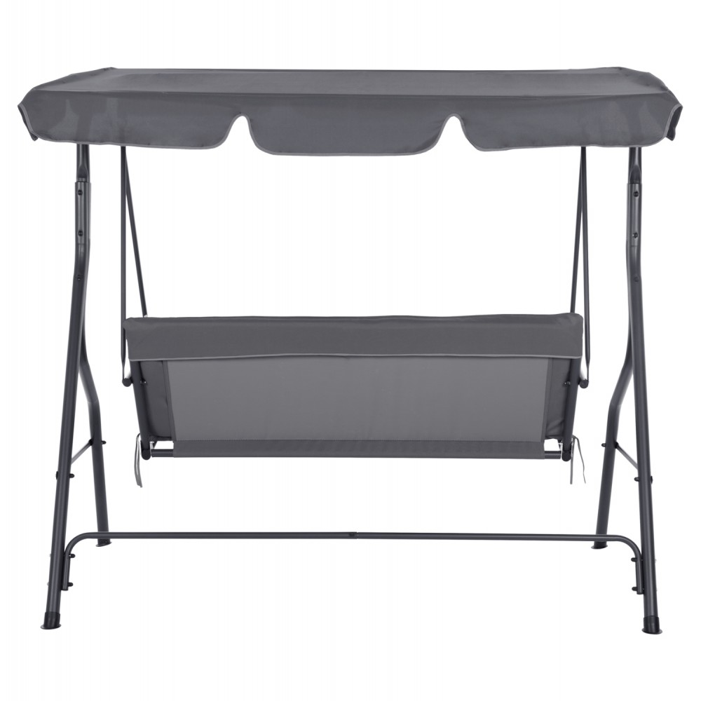 Κούνια τριών θέσεων "LIKID" από μέταλλο/ύφασμα σε χρώμα γκρι 170x110x153