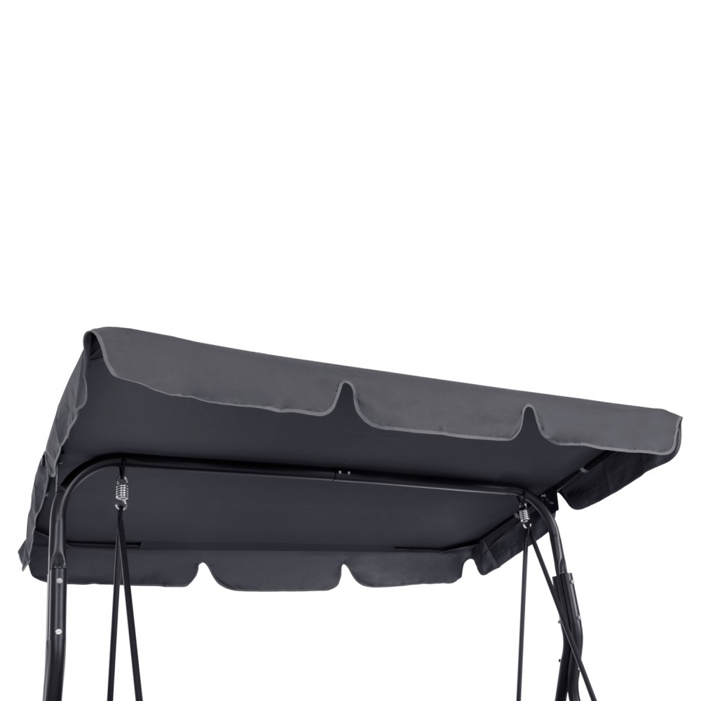 Κούνια τριών θέσεων "LIKID" από μέταλλο/ύφασμα σε χρώμα γκρι 170x110x153