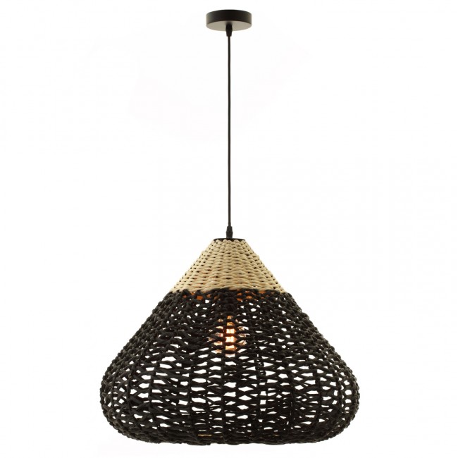 Φωτιστικό οροφής μονόφωτο σε χρώμα μπεζ/μαύρο Φ55,5x44