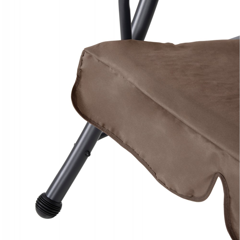 Κούνια τριών θέσεων "LIKID" από μέταλλο/ύφασμα σε χρώμα γκρι/καφέ 200x120x164