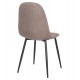 Καρέκλα "LEONARDO" από μέταλλο/ύφασμα σε χρώμα μαύρο/σκούρο μπεζ 42x49,5x89