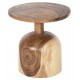 Τραπέζι βοηθητικό "PUMBE" από ξύλο σε χρώμα φυσικό Φ39,5x40