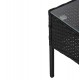 Σετ εξωτερικού χώρου "STASIA" από μέταλλο/ρατταν σε χρώμα μαύρο 75,5x37,5x38,5