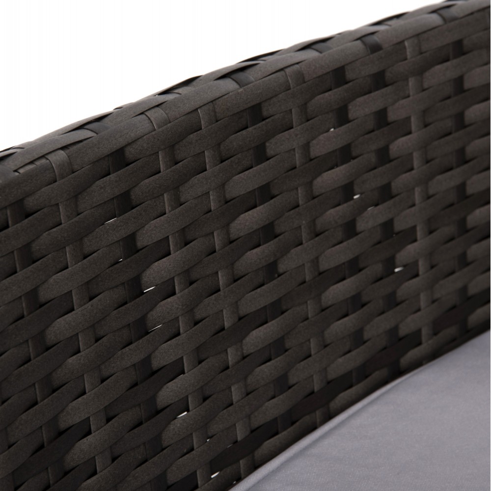 Σετ εξωτερικού χώρου "STASIA" από μέταλλο/ρατταν σε χρώμα γκρι 75,5x37,5x38,5