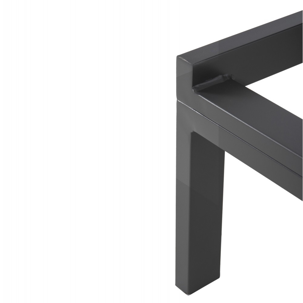 Ξαπλώστρα "THATCHER" από αλουμίνιο/textilene σε ανθρακί χρώμα 196,5x64,5x92