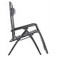 Πολυθρόνα relax πτυσσόμενη"COMPANION" από μέταλλο/textilene σε μαύρο/γκρι χρώμα 67x145x110