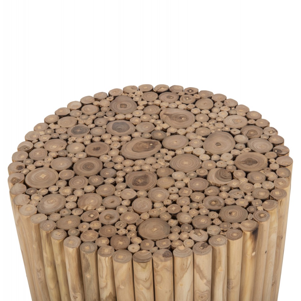 Τραπέζι σαλονιού "COOTER" από ξύλο σε χρώμα φυσικό Φ60,5x46