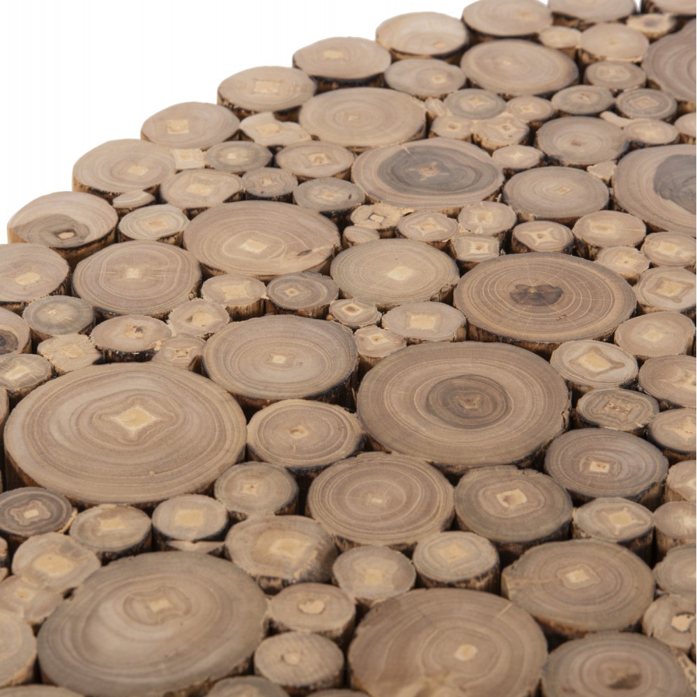 Τραπέζι σαλονιού "COOTER" από ξύλο σε χρώμα φυσικό Φ60,5x46