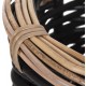 Σετ καλάθια 'POTTS" από ρατταν σε χρώμα φυσικό/μαύρο Φ61x50-60