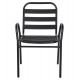 Καρέκλα εξωτερικού χώρου "PRELUDE" από μέταλλο/αλουμίνιο σε μαύρο χρώμα 54x56x79