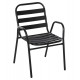 Καρέκλα εξωτερικού χώρου "PRELUDE" από μέταλλο/αλουμίνιο σε μαύρο χρώμα 54x56x79