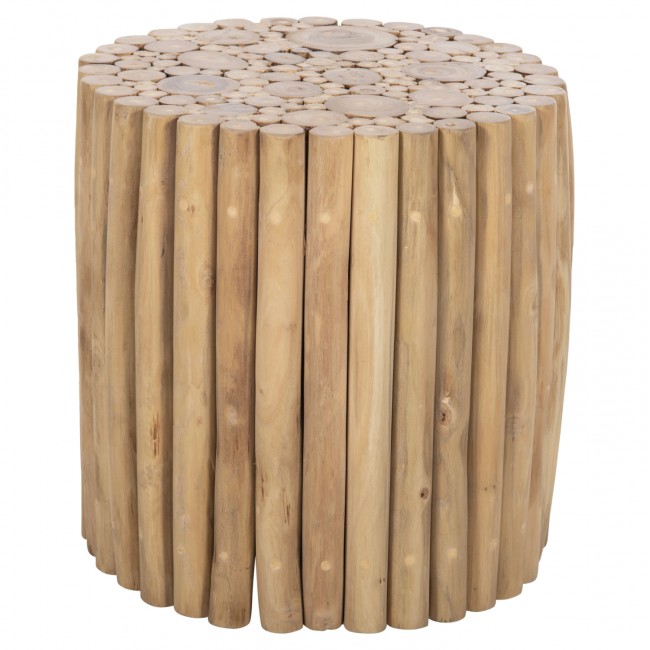 Τραπέζι σαλονιού "COOTER" από ξύλο σε χρώμα φυσικό Φ39x40,5