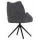 Πολυθρόνα "SHAI" από μέταλλο/ύφασμα σε χρώμα μαύρο/γκρι 61x63x93