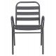 Καρέκλα εξωτερικού χώρου "PRELUDE" από μέταλλο/αλουμίνιο σε γκρι χρώμα 54x56x79