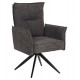 Πολυθρόνα "ZORIN" από μέταλλο/ύφασμα σε χρώμα μαύρο/γκρι 64x66x94,5
