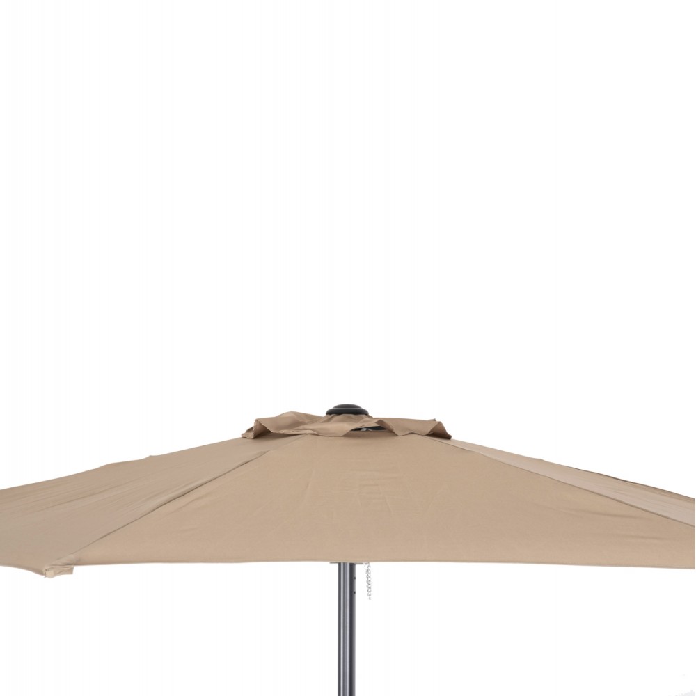 Ομπρέλα "KACEN" από αλουμίνιο/πολυεστέρα σε ανθρακί/μόκα χρώμα Φ250x236