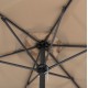 Ομπρέλα "KACEN" από αλουμίνιο/πολυεστέρα σε ανθρακί/μόκα χρώμα Φ250x236