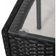 Σετ εξωτερικού χώρου "STASIA" από μέταλλο/ρατταν σε χρώμα μαύρο 75,5x37,5x38,5