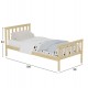 Κρεβάτι ''GIMLY'' μονό από ξύλο σε χρώμα φυσικό για στρώμα 190x90