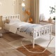 Κρεβάτι ''GIMLY'' μονό από ξύλο σε χρώμα λευκό για στρώμα 190x90