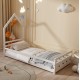 Κρεβάτι ''HOUSER'' μονό από ξύλο σε χρώμα λευκό για στρώμα 190x90