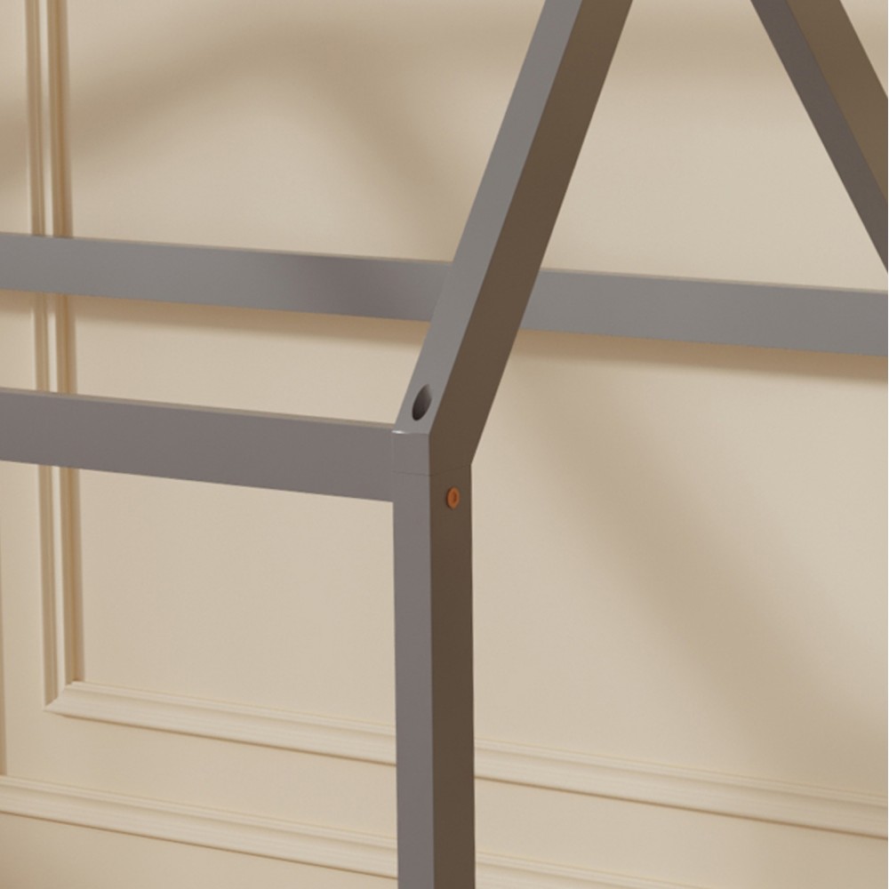 Κρεβάτι ''PEPE'' μονό από ξύλο σε χρώμα γκρι για στρώμα 190x90