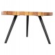 Τραπέζι σαλονιού "RIBBEN" από ξύλο/μέταλλο σε χρώμα/μαύρο Φ80x45