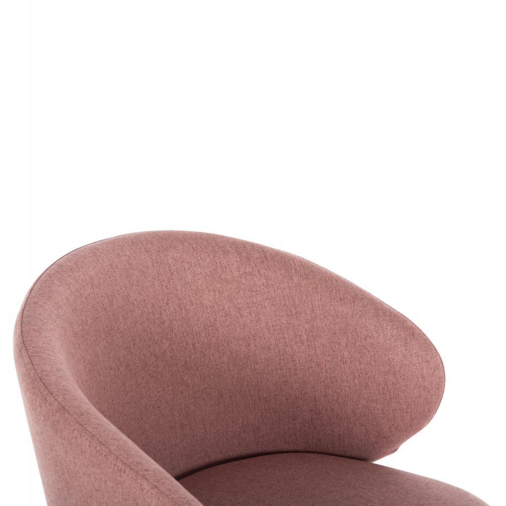 Πολυθρόνα "ISIAH" από μέταλλο/ύφασμα σε χρώμα μαύρο/σάπιο μήλο 56x56x76