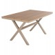 Τραπέζι ''TAWNEE'' από αλουμίνιο/ξύλο σε σαμπανί/φυσικό χρώμα 150x89,5x73