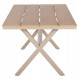 Τραπέζι ''TAWNEE'' από αλουμίνιο/ξύλο σε σαμπανί/φυσικό χρώμα 150x89,5x73