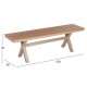 Παγκάκι "TAWNEE" από αλουμίνιο/polywood σε σαμπανί/φυσικό χρώμα 150x36x45