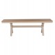 Παγκάκι "TAWNEE" από αλουμίνιο/polywood σε σαμπανί/φυσικό χρώμα 150x36x45