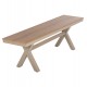 Παγκάκι "TAWNEE" από αλουμίνιο/polywood σε σαμπανί/φυσικό χρώμα 150x36x45