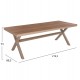 Τραπέζι ''TAWNEE'' από αλουμίνιο/ξύλο σε σαμπανί/φυσικό χρώμα 219,5x89,5x73