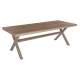 Τραπέζι ''TAWNEE'' από αλουμίνιο/ξύλο σε σαμπανί/φυσικό χρώμα 219,5x89,5x73