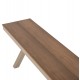 Παγκάκι "TAWNEE" από αλουμίνιο/polywood σε σαμπανί/φυσικό χρώμα 220x36x44,5
