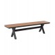 Παγκάκι "TAWNEE" από αλουμίνιο/polywood σε ανθρακί/φυσικό χρώμα 220x36x44,5
