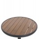 Τραπέζι στρόγγυλο ''ALEXA'' από αλουμίνιο/polywood σε ανθρακί/φυσικό χρώμα Φ60x73