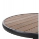 Τραπέζι στρόγγυλο ''ALEXA'' από αλουμίνιο/polywood σε ανθρακί/φυσικό χρώμα Φ60x73