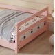 Κρεβάτι ''HOUSER'' μονό από ξύλο σε χρώμα ροζ για στρώμα 190x90